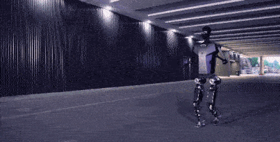 robot running robot running